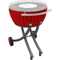 LotusGrill XXL (G600) Gartengrill 21,8kg, Feuerrot mit USB Anschluss