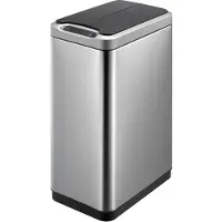 EKO - Phantom Sensor Abfalleimer 30 Liter - Stainless steel Plastic - Matt Edelstahl, Schwarz