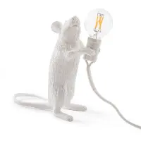 Seletti Mouse Lamp LED-Dekolampe USB stehend weiß