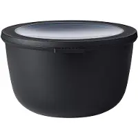 Mepal Multischüssel Cirqula - Mikrowellengeschirr - Multikom 2000 ml - Nordic black - Meal prep box - Frischhaltedosen mit Deckel
