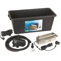 vidaXL Ubbink Wasserfall Set Niagara 30 cm LED mit Pumpe
