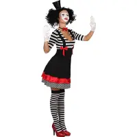 Atosa Mime-frau-kostüm
