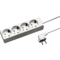 Kaiser Martin 4-Wege 45-Grad-Steckdose mit 3m Kabel Arktisch Weiß (Europäische Steckdose) - 1046ZL3-15W/KWS