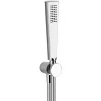 Gessi CONO Brause-Set CONO, mit Wandanschlussbogen 1/2 und Halterung, Schlauch 1,50 m und Antikalkbrause, eigensicher, 45223279, Farbe: Weiß CN