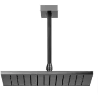 Gessi Rettangolo Antikalk-Kopfbrause 300x300 mm, mit Gelenk und Deckenarm, Länge 270 mm, 1/2 Anschluss, 15186149, Farbe: Finox Optik