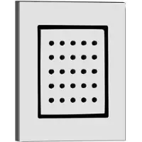 Gessi Rettangolo Fertigmontageset für Unterputzmodell Seitenbrause QUADRO, 32984149, Farbe: Finox Optik