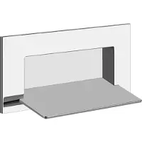 Gessi Cascata, Fertigmontageset für Schwalleinlauf Rettangolo mit Wandbefestigung, 39900238, Farbe: Edelstahl glanz