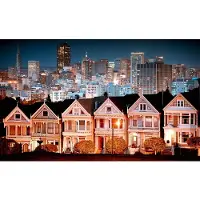 Papermoon Fototapete "Urban Landscape in San Francisco", bunt, B:3,5m L:2,6m, Vlies, Tapeten, Fototapete