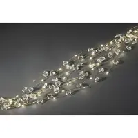 Konstsmide - LED Diamantenlametta 10 Stränge à 9 Dioden , 90 warm weiße Dioden, 12V Innentrafo, goldfarbener Draht; 6390-180