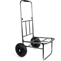 X2 Transportwagen für Fischer - Geräumig und faltbar - Ausziehbarer Griff - Luftreifen - Einfacher Transport von Angelausrüstung - Strandwagen 100x40x31cm - Der ultimative Angelfreund!