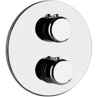 Gessi Goccia Fertigmontageset, für Unterputz-Thermostat 2-Wege-On-Off-Umlenkkartusche, nur separat anzusteuern, mit Wartungsabsperrventilen, Filter und Rückflussverhinderer, nicht eigensicher,