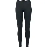 Urban Classics Damen Logos-Leggings, schwarz, XL