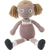 Sebra Zauberhafte, handgearbeitete Häkelpuppe ROSE ,100% Baumwolle, von