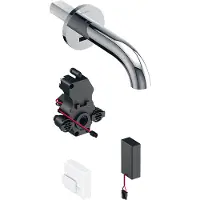 Geberit Piave Waschtischarmatur, Ausladung 170mm, ohne Mischer, Batteriebetrieb, für UP-Funktionsbox, 116.263.21.1, Farbe: hochglanz-verchromt